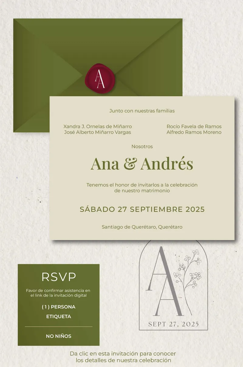 Demo de invitación digital Ana & Andrés - Boda PDF